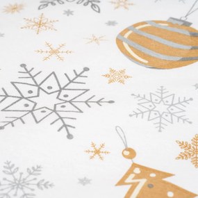 4Home Flanelové obliečky Golden Xmas Night, 220 x 200 cm, 2 ks 70 x 90 cm