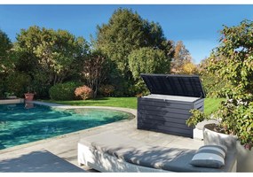 Antracitový plastový záhradný úložný box Ontario – Keter