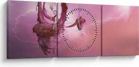 Obraz - Víla na plávajúcom ostrove (s hodinami) (90x30 cm)