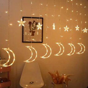 Vianočná svetelná LED reťaz Luna Stars 400 cm teplý biely