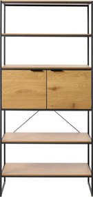 Knižnica v dekore duba v prírodnej farbe 90x190x40 cm Cesura – Unique Furniture