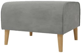 Svetlosivá zamatová podnožka Carole – Ropez