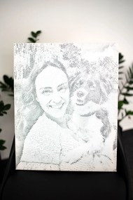 Gario Bodkovanie Vybodkuj si svoju fotku! Rozmery: 40 x 50 cm, Rámovanie: S vnútorným rámom, Farba bodiek: Čierna