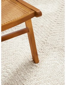 Krémový/slonovinový ručne tkaný behúň s prímesou vlny 80x200 cm Majoli – Elle Decoration