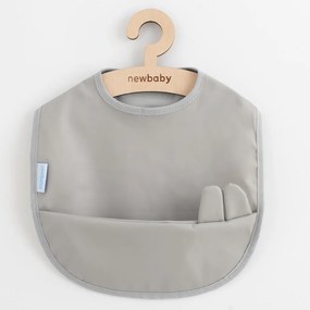 Umývateľný podbradník New Baby 34x25 cm sivý
