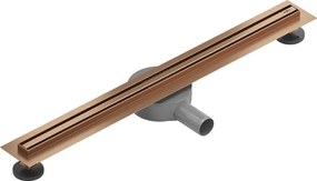 Mexen Flat 360° Slim sprchový žľab 60 cm, medená matná, 1C41060