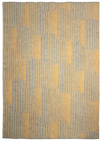 Vlnená deka Aurora 100x150, sivo-oranžová prírodne farbená / Finnsheep