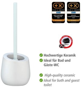 Biela keramická toaletná kefa Wenko Badi