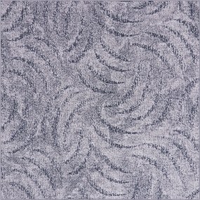 AladinWorld Expres, Kusový koberec Scroll šedý štvorec, 200x200, šedá, obývacia izba