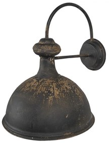 Retro čierna patina nástenné svietidlo