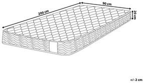 Taštičkový matrac 90x200 cm BALAR (tvrdý). Vlastná spoľahlivá doprava až k Vám domov. 1022544