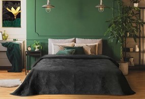 Dekorstudio Luxusný prehoz na posteľ MUSA5 čierny Rozmer prehozu (šírka x dĺžka): 280x260cm