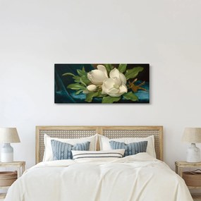 Obraz - Martin Johnson Heade, Giant Magnolias on a Blue Velvet Cloth, reprodukcia (120x50 cm)