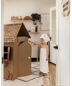 Krémový prateľný ručne tkaný bavlnený koberec 140x200 cm Bereber Beige – Lorena Canals