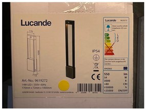 Lucande Lucande - LED Vonkajšia lampa so senzorom TEKIRO LED/14W/230V IP54 LW0823