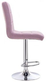 LuxuryForm Barová stolička TOLEDO VELUR na striebornom tanieri - levanduľa