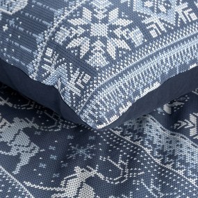 VIANOČNÉ FLANELOVÉ OBLIEČKY FJORD 140X200 CM, 1 KS 70X80 CM VZOROVANÉ