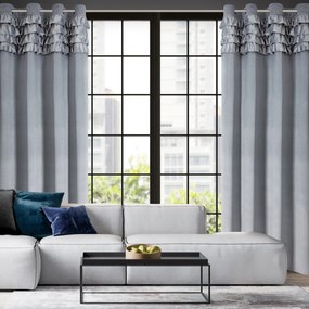 ZATEMŇOVACÍ ZÁVES NA KRÚŽKOCH ERIN 140X250 CM STRIEBORNÁ