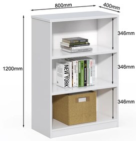 Kancelársky regál Houseland Prime Air 02 80 cm biely