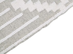 Vonkajší koberec 160 x 230 cm sivá/biela TABIAT Beliani