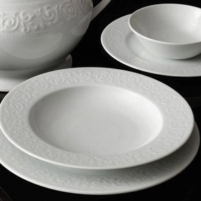 Porcelánová sada 53 ks talířů Porcelain bílá