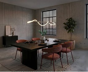 Kovové LED závesné svietidlo so stmievačom v striebornej farbe Argos – Reality