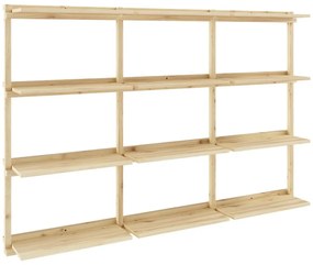 Nástenná knižnica z borovicového dreva v prírodnej farbe 192x127 cm Groove – Karup Design