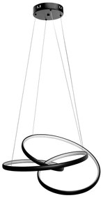 Toolight Toolight, LED stropné svietidlo 50cm, 32W + diaľkové ovládanie, G006-CP, čierna, OSW-09747