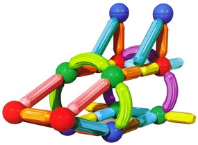 Lean Toys Farebné plastové magnetické bloky