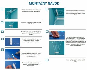 Stropný sušiak na bielizeň Ideal 5 tyčí, 100 cm