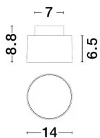 Minimalické bodové svietidlo Ozen 14 Nikel