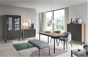 TV stolík Bergen BRTV154 - dub Jackson Hickory / grafit / čierna