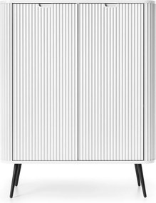 Zova vysoká komoda (K103) do obývacej izby, biela