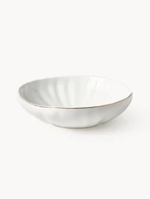 Hlboké taniere's reliéfom z porcelánu Sali, 2 ks