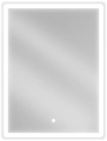 Mexen Navia, LED kúpeľňové zrkadlo s podsvietením 60 x 80 cm, 6000K, ochrana proti zahmlievaniu, 9803-060-080-611-00
