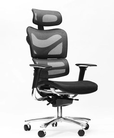 Spinergo MANAGER Spinergo - zdravotná stolička pre náročných - šedá, plast + textil + kov
