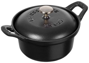 Staub La Coquette Mini okrúhly hrniec 12 cm/0,5 l čierny, 11741223