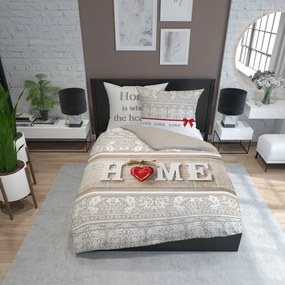 Krásne nadčasové bavlnené posteľné obliečky HOME