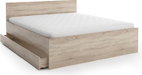 Posteľ ELISA 120 x 200 cm, dub sonoma Rošt: S lamelovým roštom, Matrac: Matrac COCO MAXI 20 cm
