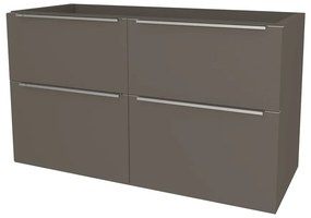 Mereo, Mereo Mailo, kúpeľňová skrinka 121 cm, chróm madlo, Multidecor, Lávovo sivá, MER-CN593SLAS1