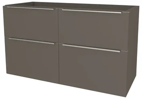 Mereo, Mereo Mailo, kúpeľňová skrinka 121 cm, chróm madlo, Multidecor, Lávovo sivá, MER-CN593SLAS1