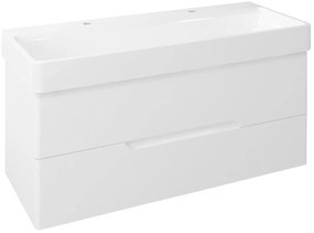 Sapho Sapho, MEDIENA umývadlová skrinka 117x50,5x48,5cm, biela matná/biela matná, MD120