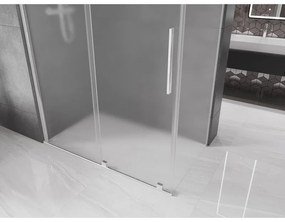 Mexen Velar, sprchový kút s posuvnými dverami 140 x 75 cm, 8mm sklo námraza, chrómová, 871-140-075-31-01