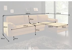 Rohová sedacia súprava 40274 Cozy - Zamat Smaragdovozelená  - Komfort-nábytok