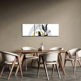 Obraz - Kvety vo váze N⁰1 (s hodinami) (90x30 cm)