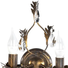 ONLI - Nástenné svietidlo TERESA 2xE14/6W/230V bronzová