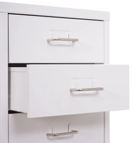 Zásuvková skrinka Boston T851 - 110x28x41cm, 10 zásuviek - biela