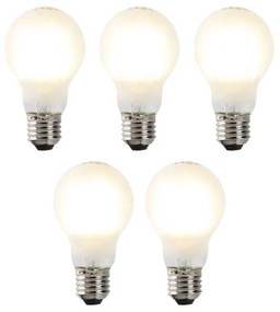 Sada 5 stmievateľných LED žiaroviek E27 A60 matná 7W 806lm 2700K