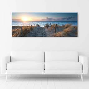 Gario Obraz na plátne Západ slnka na pláži pri mori Rozmery: 90 x 30 cm