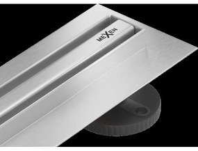 Mexen Flat 360° Slim odtokový žľab otočný 180 cm, chrómová - 1041180